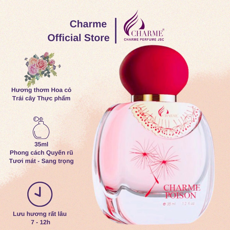 Nước hoa nữ Charme Poison 35ml Quyến rũ Tươi mát Sang trọng