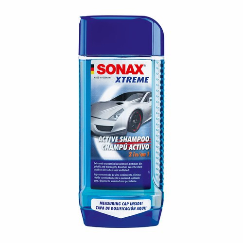 Nước rửa xe ô tô đậm đặc làm sạch nhanh - Sonax xtreme active shampoo 2 in 1 - Sonax 214200