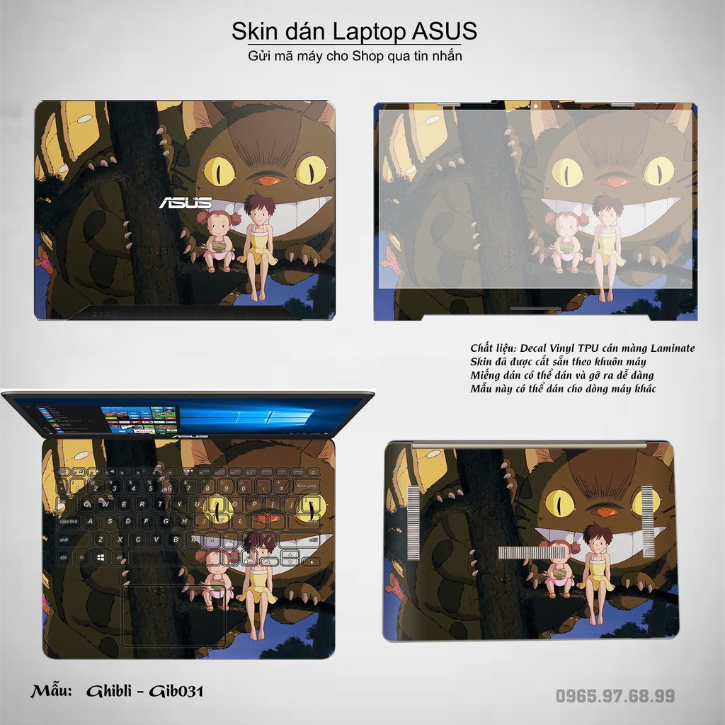 Skin dán Laptop Asus in hình Ghibli movies (inbox mã máy cho Shop)