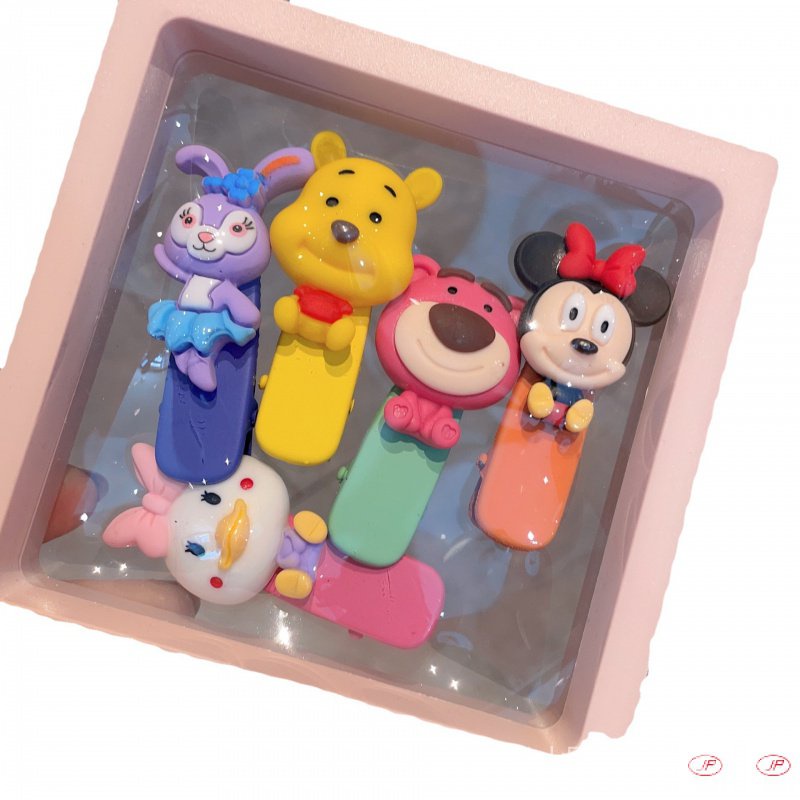 Kẹp Tóc Hình Thỏ / Gấu Hoạt Hình Phong Cách Hàn Quốc Xinh Xắn Cho Bé Gái