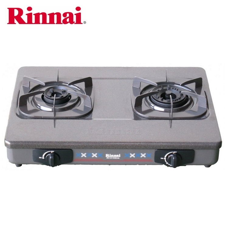 Bếp gas RINNAI 6 tấc RV-615Slim(G) - Chén đồng có đầu hâm tiết kiệm gas