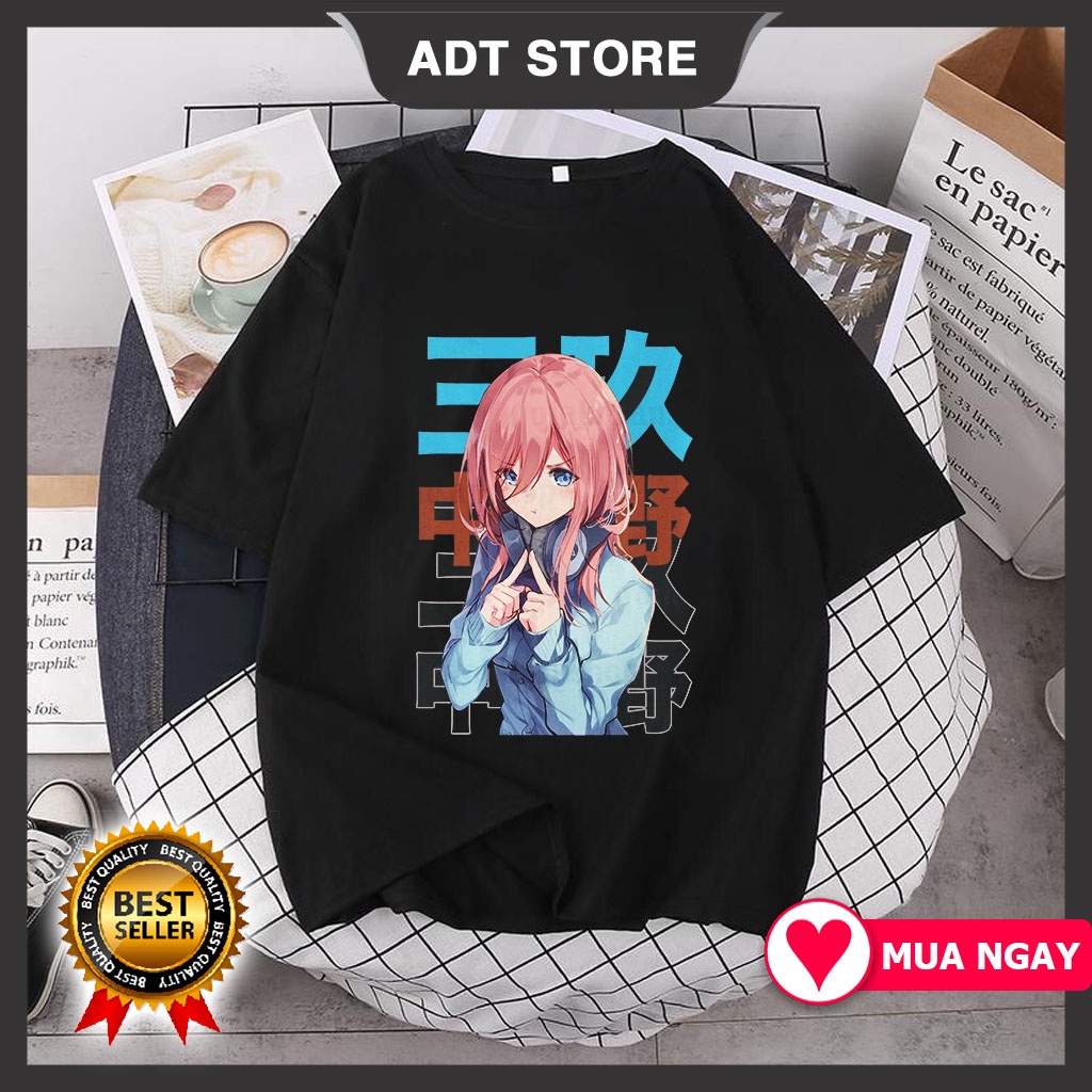 4 Mẫu Áo thun Gotoubun no Hanayome Miku  Anime ngắn tay độc đẹp giá rẻ siêu HOT