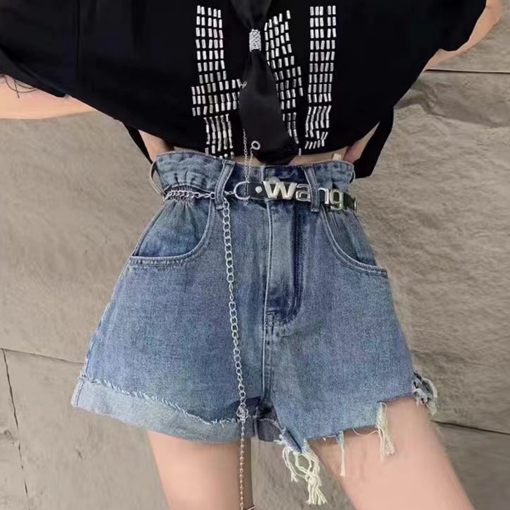 Thắt Lưng Dây Xích Bằng Kim Loại In Chữ Wang Thời Trang Hàn Quốc Thắt Lưng Ngọc Trai Chain Nữ Dây Xích Nữ Dây Nịt