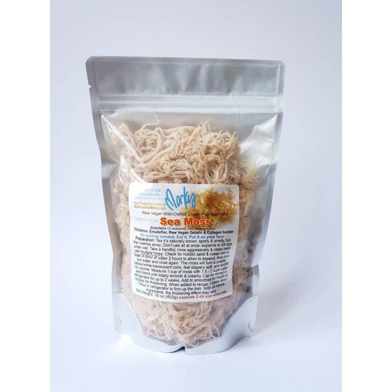 Rong Sụn Thô Hữu Cơ Markus / Raw Irish Sea Moss - Seaweed Collagen 453g