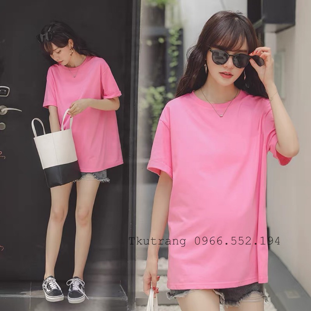 Áo gia đình , Đồ đi biển , áo nhóm , áo đồng phục Áo thun trơn tay lỡ unisex cho nam và nữ Chất liệu vải Cotton loại 1