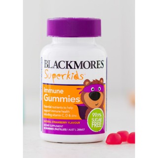BILL ÚC - Blackmores Superkids Immune Gummies, kẹo dẻo tăng đề kháng, 99.9% không đường, rất tốt cho trẻ từ 2 tuổi