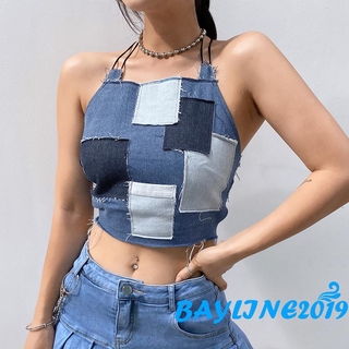 Áo Yếm Crop Top Hai Dây Phối Ren Quyến Rũ Cho Nữ