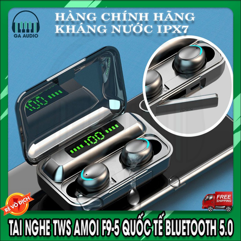 Tai Nghe Bluetooth Amoi F9 Pro Max /R3 Quốc Tế - Tiếng anh - BLT 5.0 - Freeship, Chống nước, chống ồn, có DAC