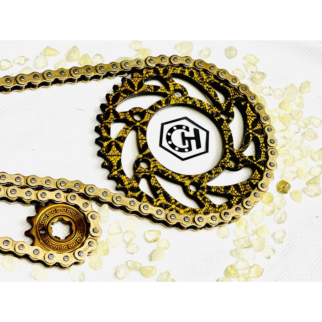 Nhông Sên Dĩa Exciter 150- Mẫu dĩa Carbon