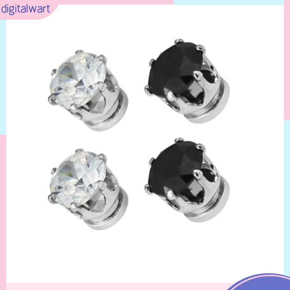 Đôi khuyên tai nam châm đính đá lấp lánh cá tính xinh xắn dành cho nữ