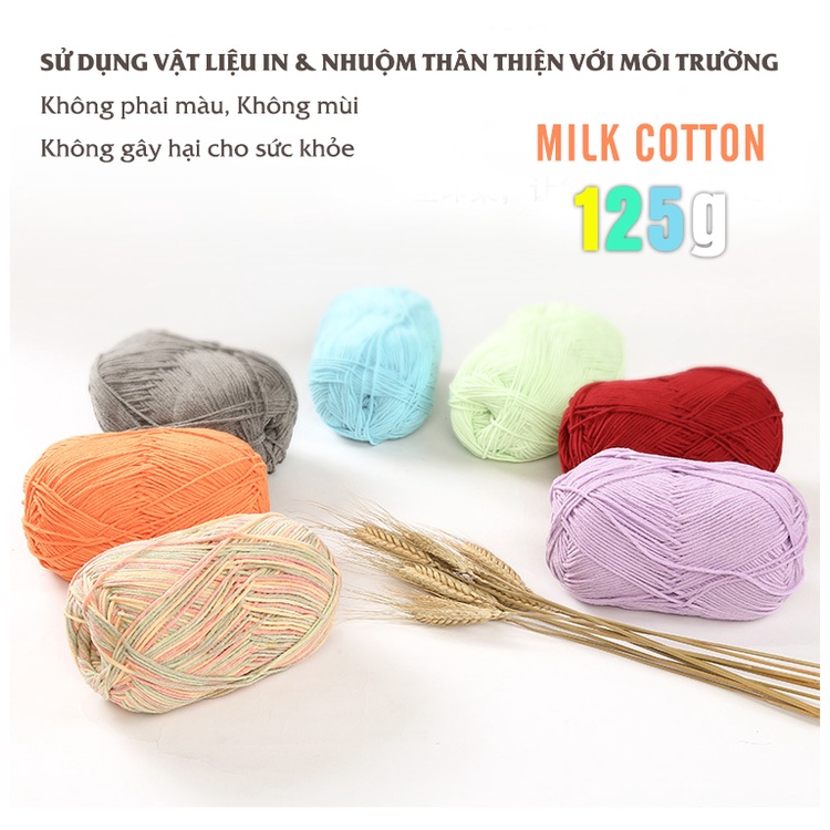 Len Milk Cotton 125gr (Loại 1) Mã 51 đến 103