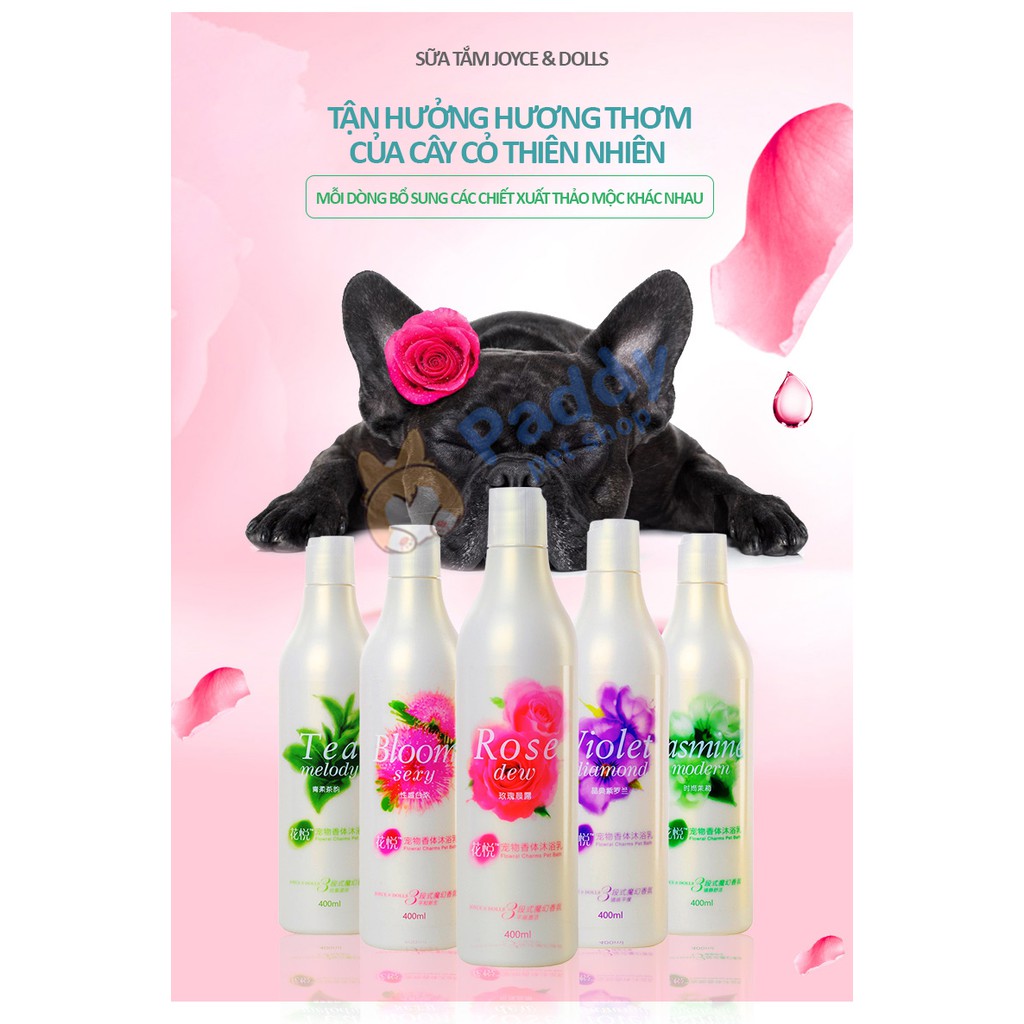 Sữa Tắm Cho Chó Mèo Joyce &amp; Dolls Chuyên Dụng Tại Spa (400ml)