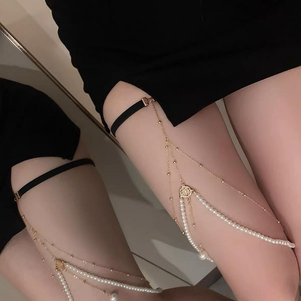 ( Chain leg - Phụ kiện đùi) Xích treo trang trí đùi khoe body nhiều mẫu đính đá sang chảnh