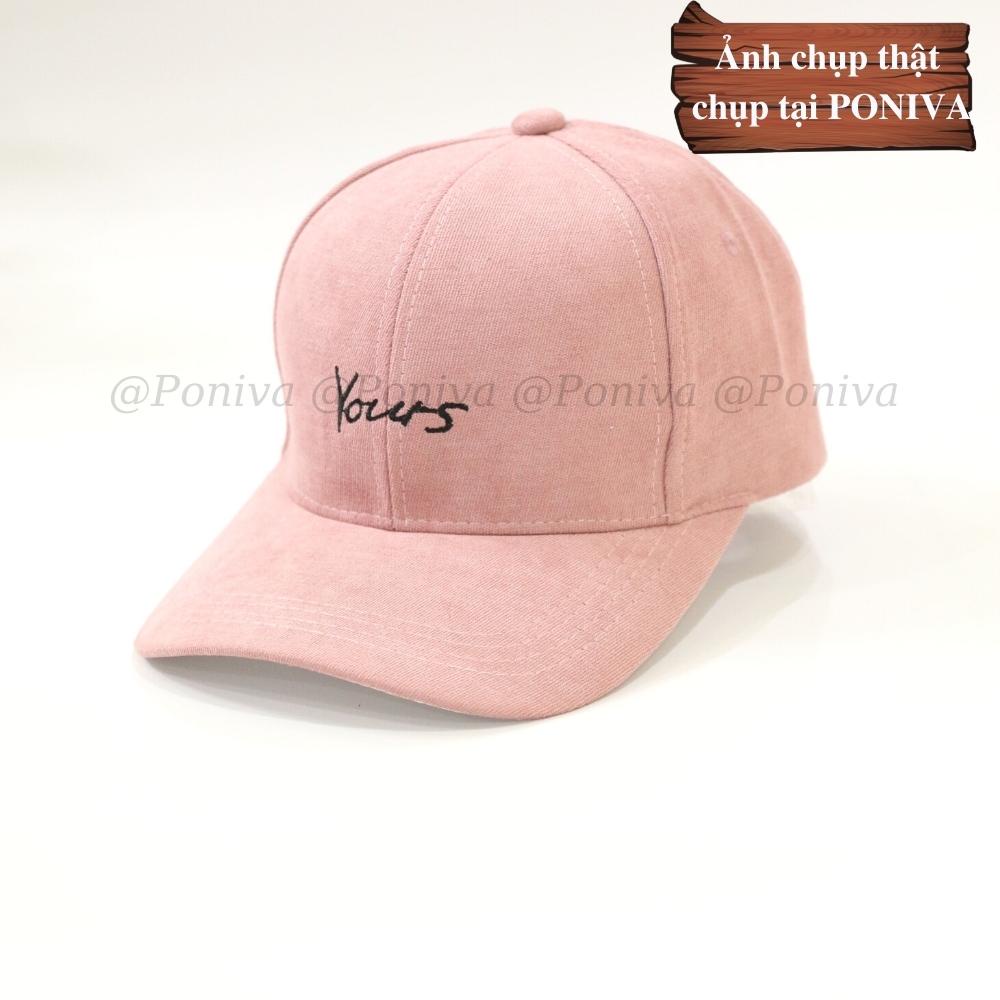Mũ lưỡi trai nam nữ thêu chữ YOURS form unisex MS001 phong cách Ulzzang Thời trang PONIVA siêu hot
