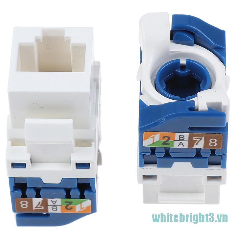 1 Mô Đun Chuyển Đổi Mạng Rj45 Cat6 Màu Trắng