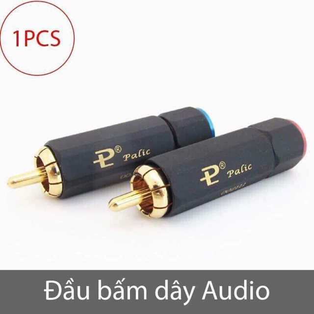 Cặp dây tín hiệu AV (RCA) audio cao cấp kết hợp Jack PALIC mạ vàng.