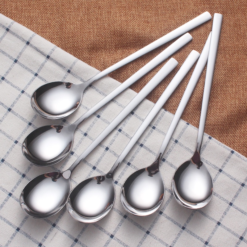 1 Muỗng/Nĩa Cán Dài Bằng Thép Không Gỉ