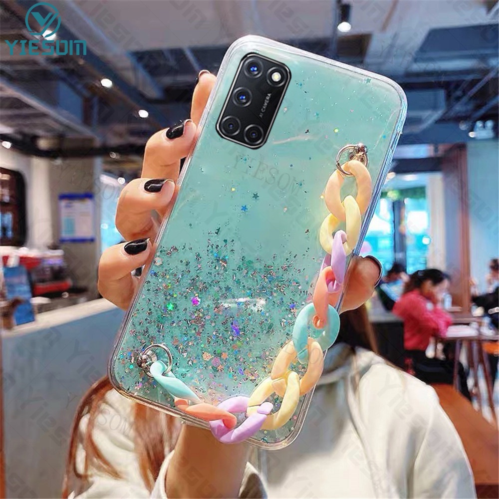 Ốp Điện Thoại Silicone Mềm Trong Suốt Màu Cầu Vồng Cho OPPO A92 52 72 91 31 59 2020 A12 5S 7 11K 3S 1K 59 37 83 F1S