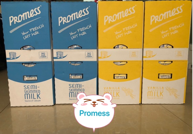 ( DATE MỚI NHẤT) SỮA TƯƠI PROMESS HƯƠNG VANI THÙNG 200Ml x24 hộp