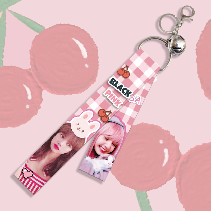 blackpink Phụ kiện mặt dây chuyền học sinh học sinh cái túi Lisa Jennie Jisoo Rose mặt dây chuyền móc khóa