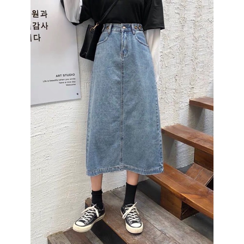 váy xẻ tà dài giữa, lưng cao | BigBuy360 - bigbuy360.vn