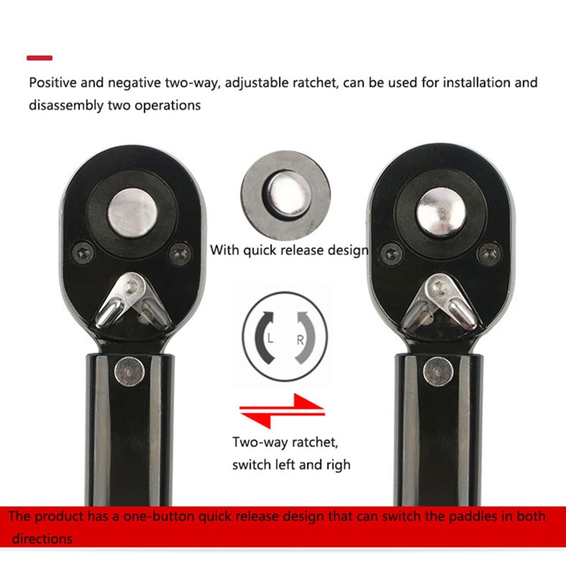 Cờ Lê Sửa Chữa Xe Đạp Hai Chiều Có Thể Điều Chỉnh Hai Chiều 1 4 5-25Nm