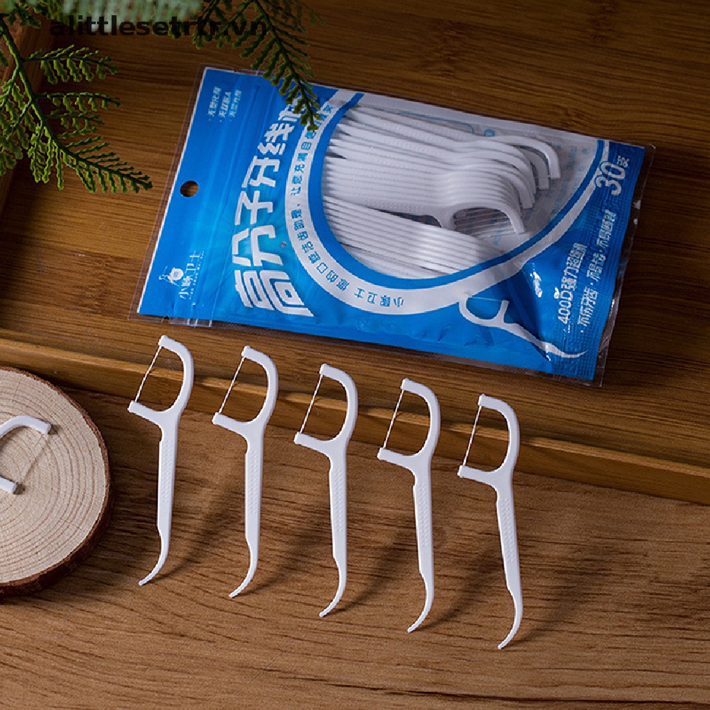 Bộ 30/50/100 tăm chỉ nha khoa màu trắng
