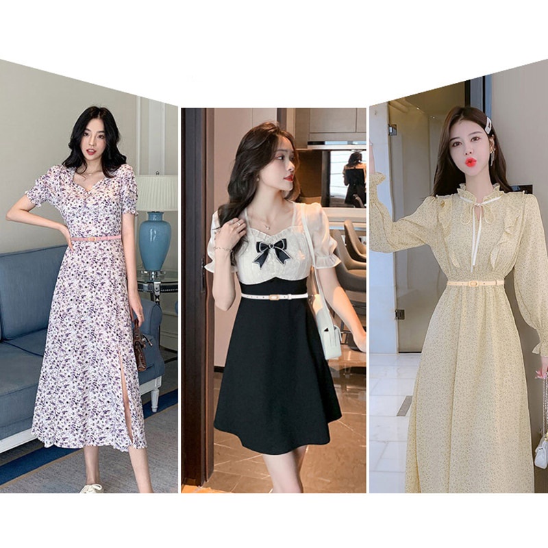 Thắt Lưng Da PU Bản Nhỏ Khóa Vuông Màu Vàng Thời Trang Cho Nữ