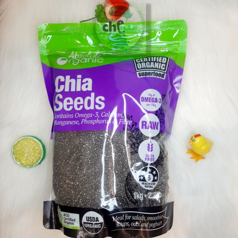 Hạt Chia Hữu Cơ Absolute Organic 1kg Úc