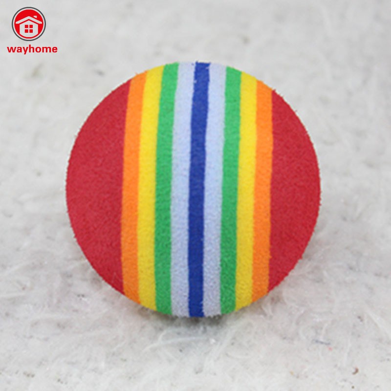 Banh đồ chơi 3.5CM màu cầu vồng sặc sỡ cho thú cưng