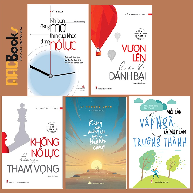 Sách - 5 cuốn kỹ năng thành công - Tặng hộp đựng 50k + sổ (Khi bạn đang mơ, Vươn lên hoặc bị đánh bại, Không nỗ lực...)