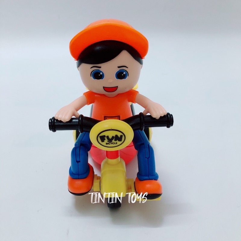 [SIÊU ĐẸP] Đồ chơi chú bé chạy xe đạp siêu dễ thương