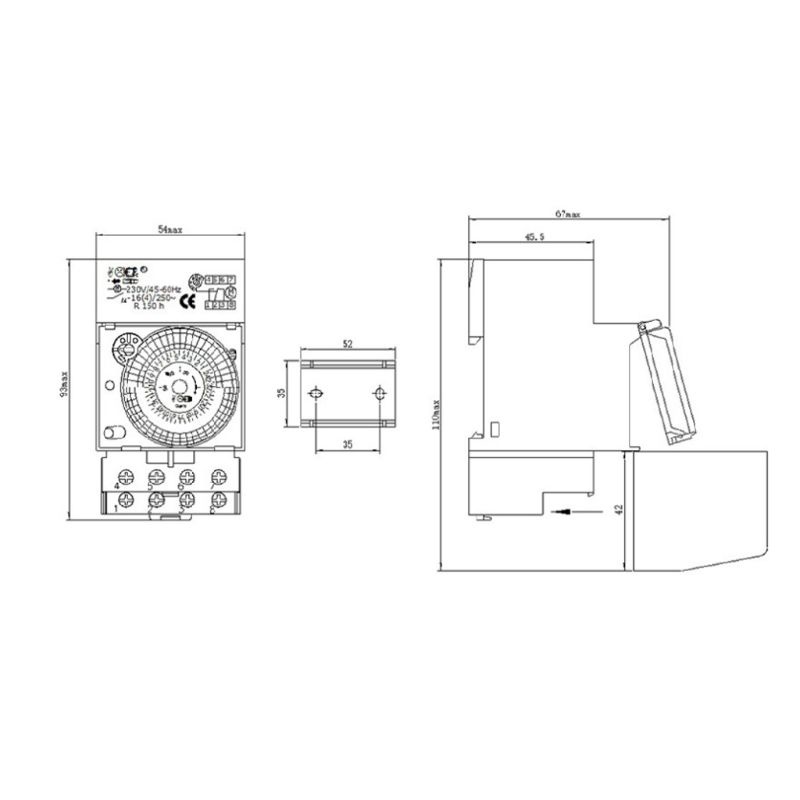 Công Tắc Hẹn Giờ Kool Sul181H 220v 16a 24h 8 Chế Độ Điều Khiển Tự Động