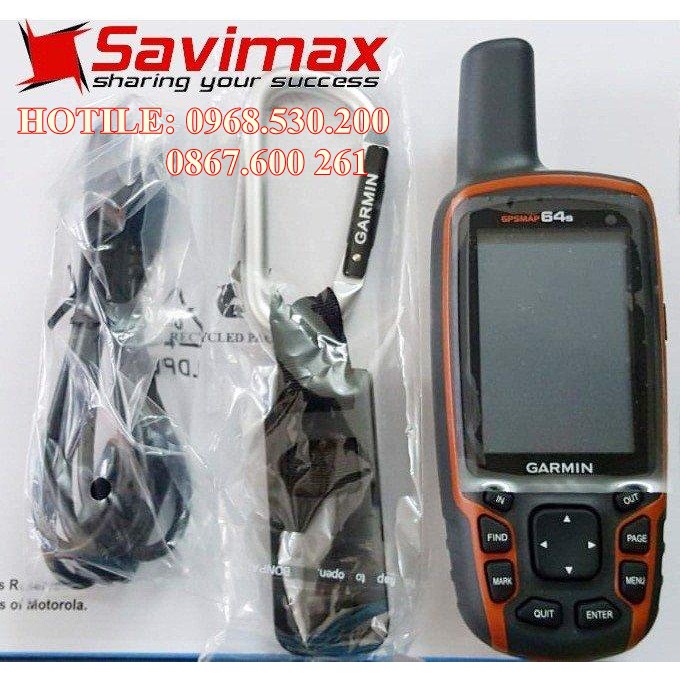 Thiết bị định vị áy do diện tích cầm tay GPS Garmin GPSMAP 64S có chống nước - GPSMAP 64S