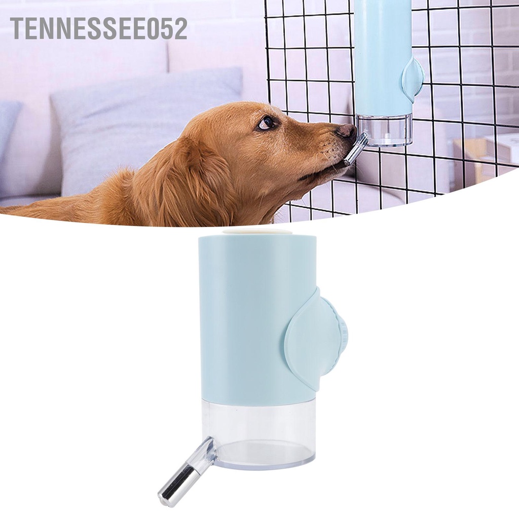 Tennessee052 Vòi nước uống cho thú cưng Ấm siêu tốc treo tự động chó mèo Blue 500ML