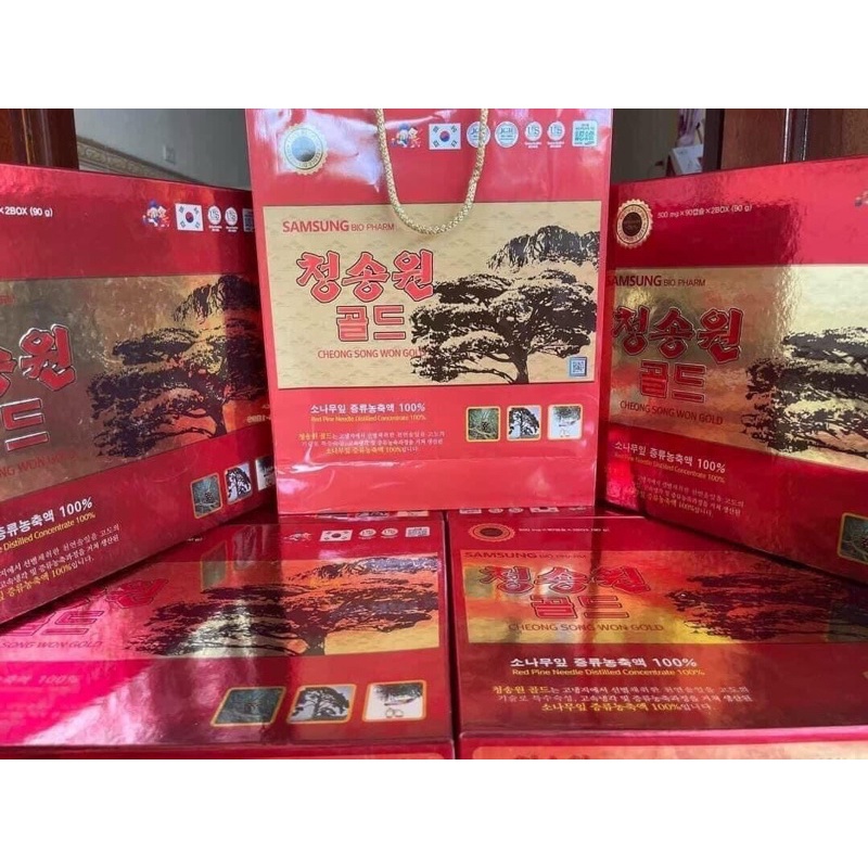 [ HÀNG MỚI VỀ ] Tinh dầu thông đỏ Cheong Song Won Gold Samsung Bio Pharm (hộp 180 viên)