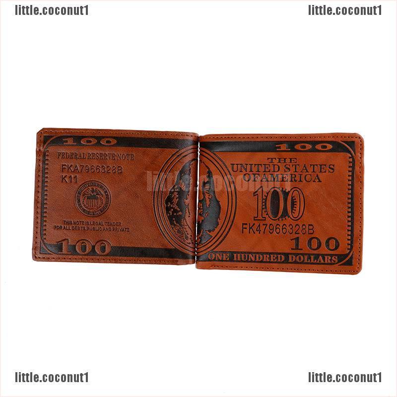 Ví Da Pu In Hình Tiền Đô La Mỹ Cá Tính Cho Nam