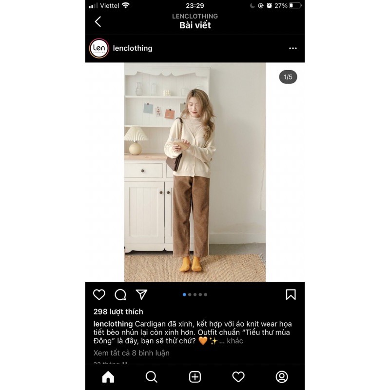 Thanh lí cardigan Len