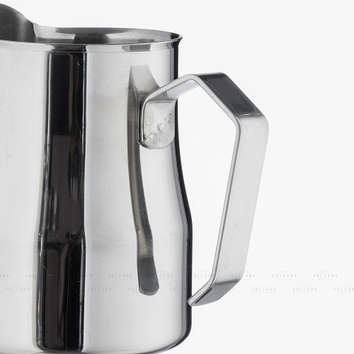 Ca đánh sữa Motta màu bạc Inox 304 mũi tròn