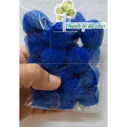 Quả bông pompom 2,5cm dạy trẻ nhận biết màu sắc làm đồ hanmade