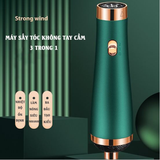 Máy sấy tóc giá rẻ đa năng 3 in1 công suất lớn 1000W thiết kế không tay cầm,máy duỗi uốn tóc lược chải tóc điện - ST4