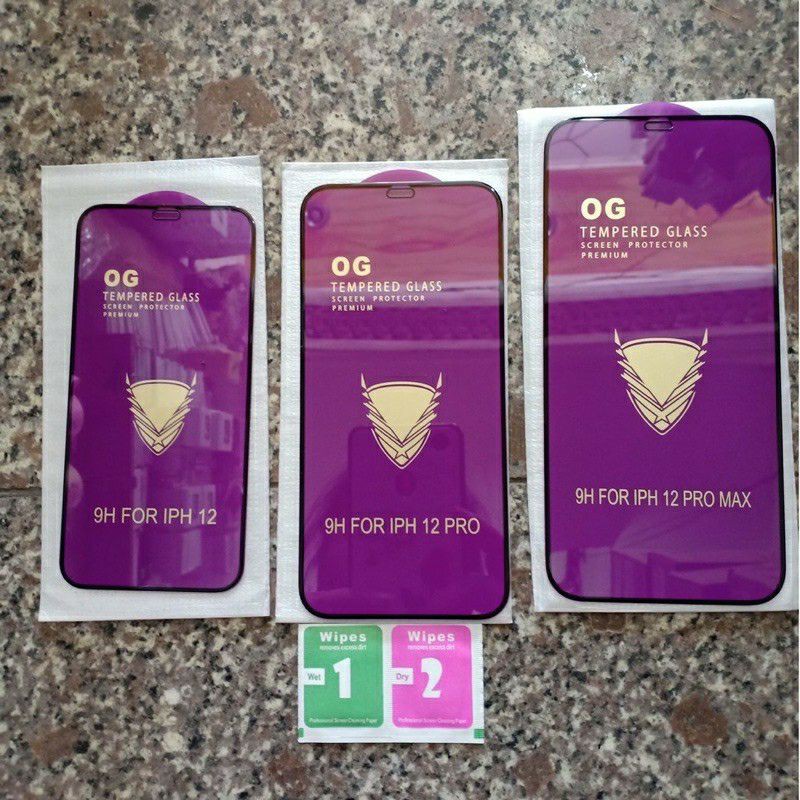 Kính cường lực OG iphone 12 / 12 pro / 12 pro max full màn siêu bảo vệ
