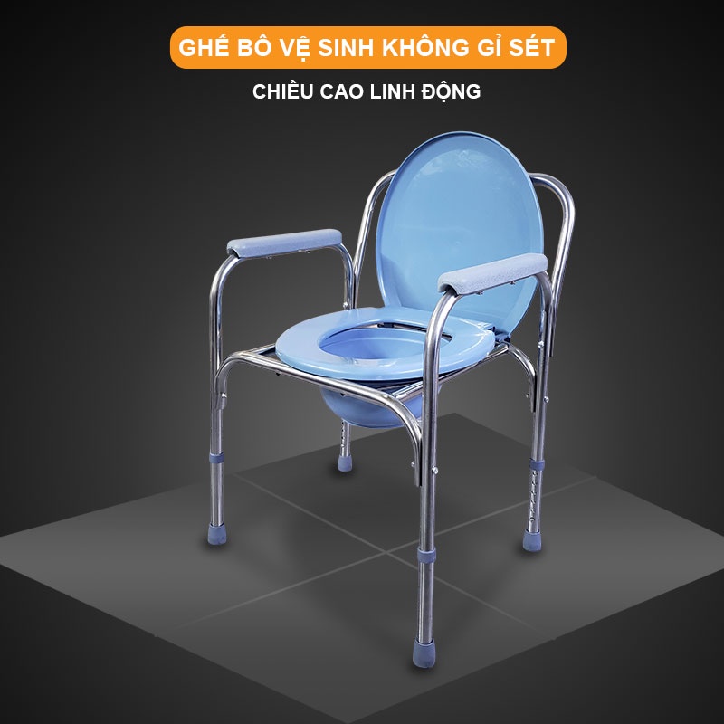 Ghế bô cho người già, bô vệ sinh cho bé, 2022 - Chính  hãng NIKITA - Mẫu tải trọng 120kg - Có thể Tăng giảm chiều cao