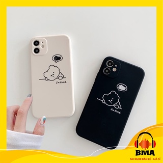 Ốp lưng xiaomi redmi 9T/10/10C/redmi note 10/note11/note 8/note 9s/note 7/9A/note 8 pro/8/9/11T cạnh vuông Gấu Tired _6