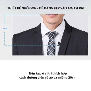 Micro Kẹp Áo Mini M01 Dùng Học Online, Họp Trực Tuyến, Cắm Vào Laptop, PC