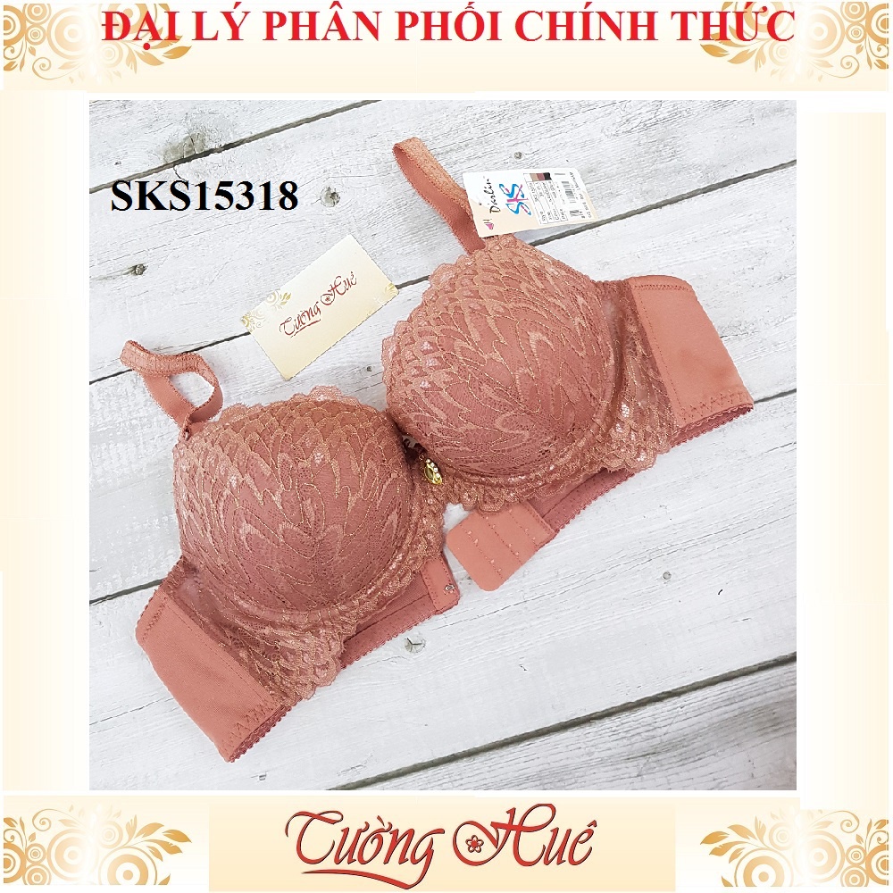 Áo lót nữ Darlin SKS 15318 áo ngực mút dầy nâng ren.