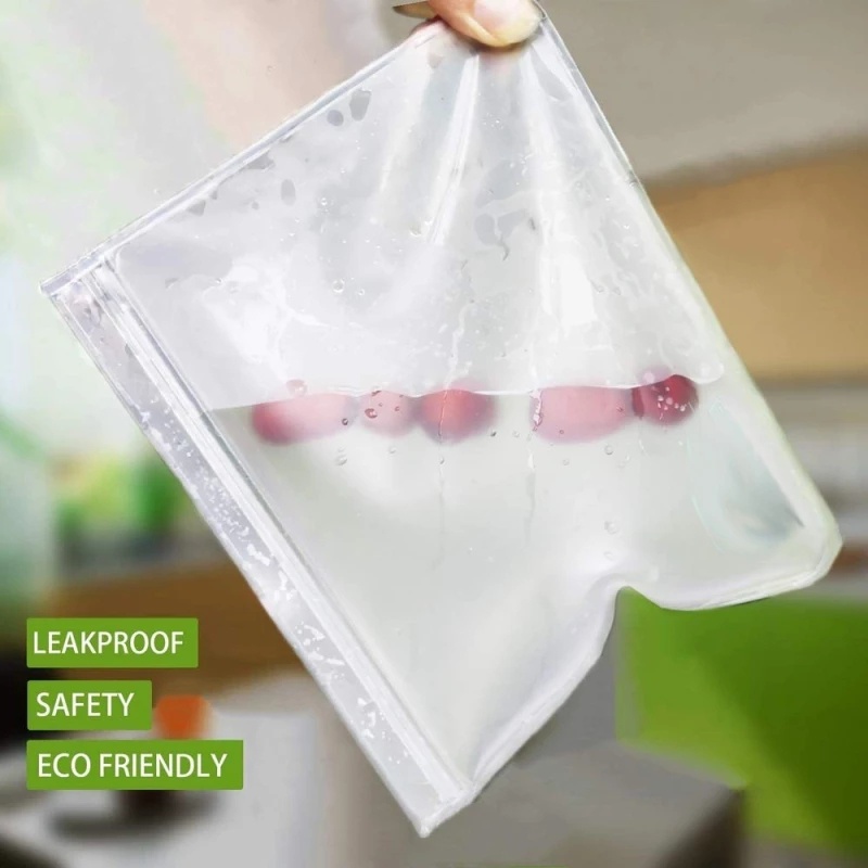 1 Túi Zip Đựng Thực Phẩm Bằng Silicone EVA Có Thể Tái Sử Dụng