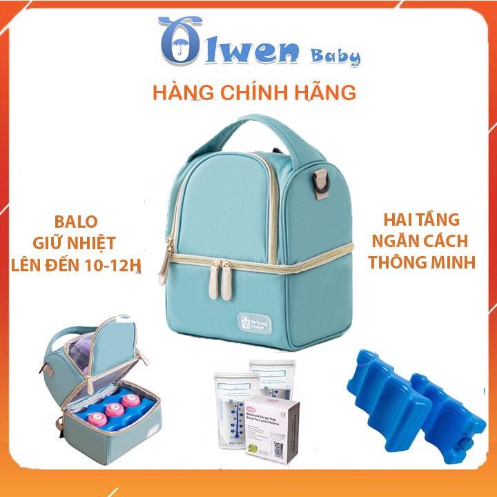 Balo Túi Xách Bỉm Sữa Giữ Nhiệt Đa Năng Chống Nước Bảo Quản Sữa Cho Mẹ Và Bé - Insulation bag, Cooler bag BaloWeYoung01