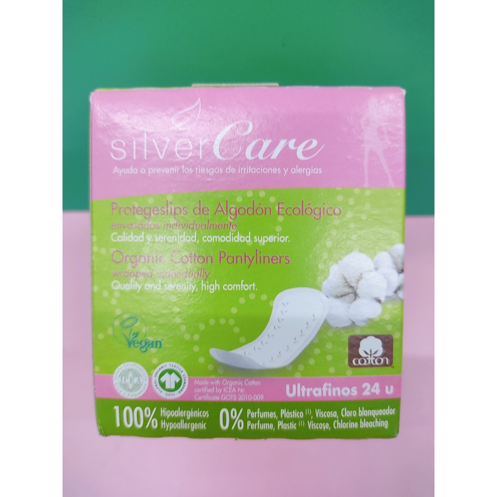 Băng vệ sinh hữu cơ hàng ngày siêu mỏng Silvercare 24 pc