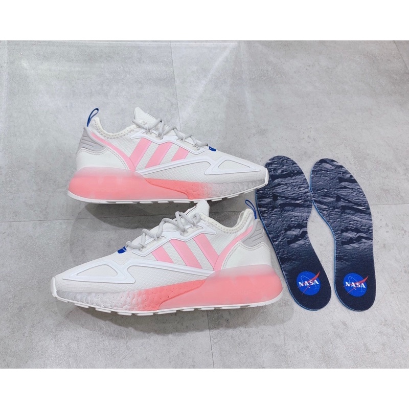 Giày thể thao Sneaker Adidas ZX2K Boost x NASA màu Silver Pink